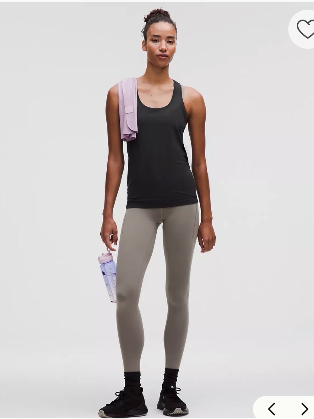 lululemon athletica Black Racerback Tank Top